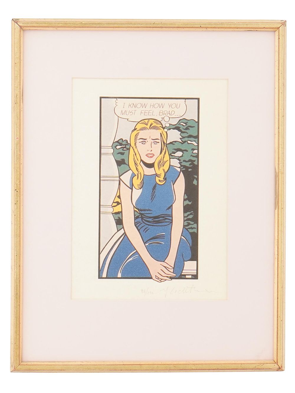 LTD ROY LICHTENSTEIN AMERICAN POP ART ETCHING SIGNED. A limited edition color etching on paper 
