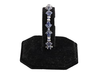 14K GOLD BRACELET WITH DIAMONDS AND SAPPHIRES AND COA. A 14K gold bracelet set with diamonds and 