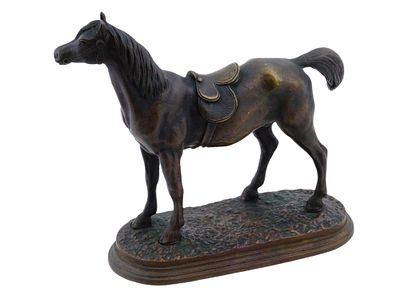 FRENCH BRONZE SCULPTURE SIGNED ANTOINE LOUIS BARYE. Antoine Louis Barye, French, 1795 to 1875, a 