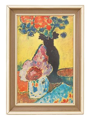 ATTR TO ALEXEJ VON JAWLENSKI STILL LIFE COLOR PRINT. Attributed to Alexej von Jawlenski, also 