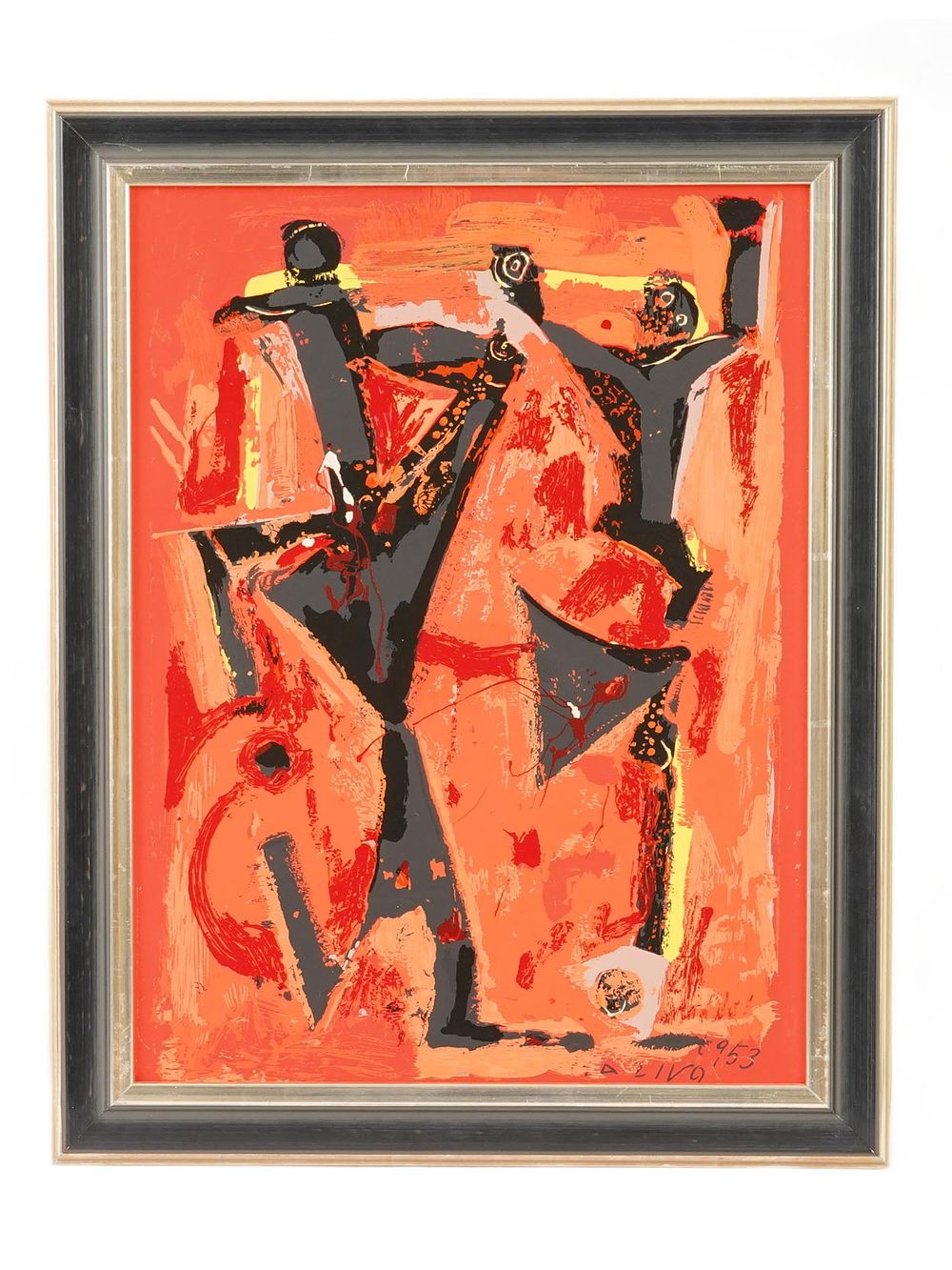 MARINO MARINI MODERNIST ITALIAN SERIGRAPH FRAMED. Marino Marini, Italian, 1901 to 1980, a 