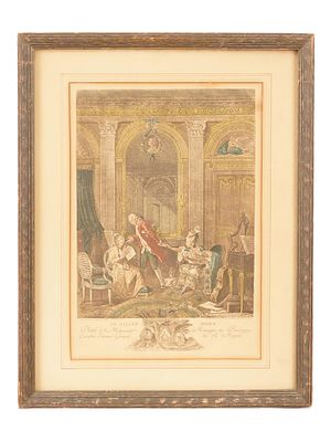 FRENCH ENGRAVING NICOLAS DE LAUNAY AFTER LAFRENSEN. Nicolas de Launay, French, 1739 to 1792, a 