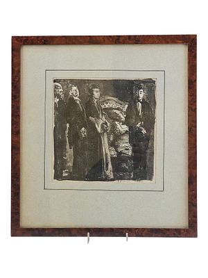 GRIGORY GLUCKMANN RUSSIAN AMERICAN INK PAINTING. Grigory Gluckmann, Russian-American, 1898 to 