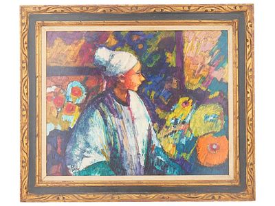 DONALD ROY PURDY AMERICAN IMPRESSIONISM OIL PAINTING. An American oil on masonite painting by 