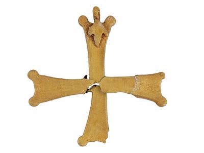 ANCIENT BYZANTINE FRAGMENTS OF GOLD CROSS 400 TO 700AD. An ancient Byzantine fragments of the 