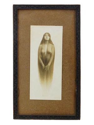 ANTIQUE PHOTOGRAVURE OF JOSEPHINE EARP KALOMA. An antique photogravure titled Josephine Earp 