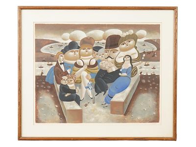 YURI KRASNY UKRANIAN AMERICAN COLOR LITHOGRAPH. Yuri Krasny, Ukranian-American, 1925 to 2005 