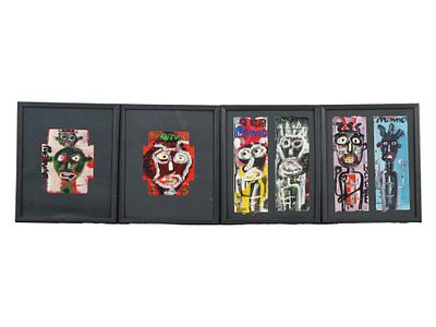 MENNO KRANT CANADIAN OUTSIDER ART OIL PAINTINGS. Menno Krant, Dutch-Canadian, born 1950, a lot 