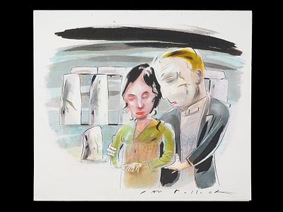 IAN POLLOCK BRITISH ILLUSTRATION WATERCOLOR PAINTING. Ian Pollock, British, born 1950, a 