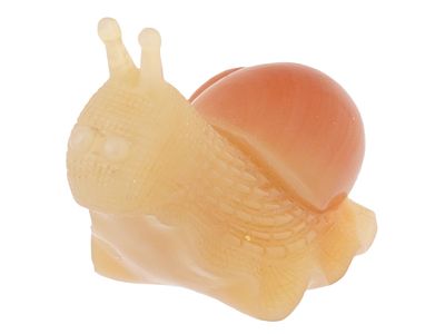 RUSSIAN HAND CARVED AGATE STONE FIGURINE OF SNAIL. A Russian hand carved naturalistic figurine 