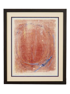 COLOR LITHOGRAPH ON PAPER BY GAIL PINCHOT GOLDBERG. A color lithograph on paper by Gail 