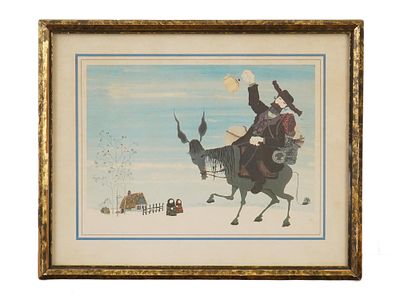 AMERICAN COLOR OFFSET PRINT BY PAUL FREEMAN. A color offset print on paper by Paul Freeman, a 