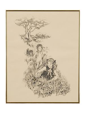 LYNN GERTENBACH AMERICAN GENRE SCENE LITHOGRAPH. Lynn Gertenbach, American, 1940 to 2023 