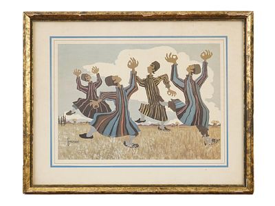 PAUL FREEMAN CONTEMPORARY AMERICAN LITHOGRAPH FRAMED. Paul Freeman, a Contemporary American 