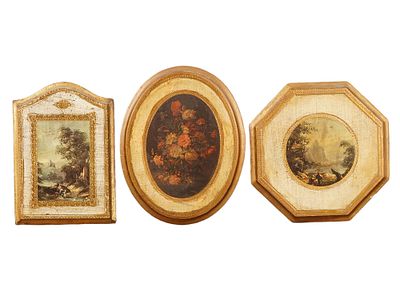 LOT OF THREE SMALL ITALIAN STILL LIFE PRINTS FRAMED. A collection of three small Italian color 