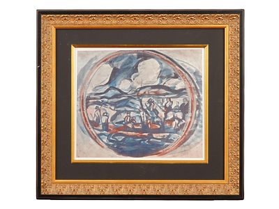 GEORGES BRAQUE FRENCH COLOR LITHOGRAPH W COA. Georges Braque French, 1882 to 1963 color 