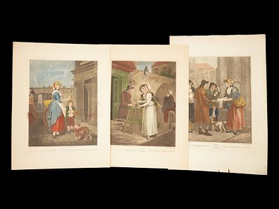 AFTER FRANCIS WHEATLEY CRIES OF LONDON LITHOGRAPHS. After Francis Wheatley, English, 1747 to 