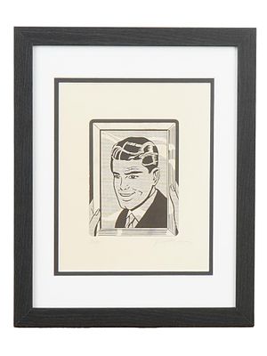 SIGNED ROY LICHTENSTEIN LTD PORTRAIT LITHOGRAPH. A vintage American limited edition lithograph 