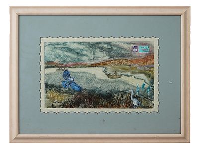 VIRGINIA TODD WYLIE AMERICAN LANDSCAPE MIXED MEDIA. Virginia Todd Wylie, American, 1918 to 1999 