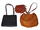 VINTAGE EUROPEAN ITALIAN SPANISH LEATHER BAGS. A lot of three vintage European leather bags. The Image - 1