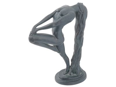 AMERICAN NUDE WOMAN SCULPTURE BY KLARA SEVER. Klara Sever, American, born 1935, patinated 