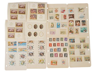 MID CENT POLISH AND INTERNATIONAL STAMP SHEETS. A large collection of mid-20th century Polish 