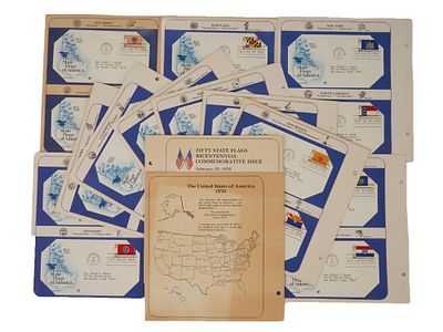 LOT OF US COMMEMORATIVE FIRST DAY ENVELOPES WITH STAMPS. A collection of commemorative first-day 