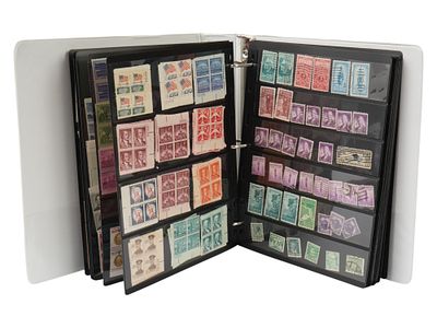 LARGE COLLECTION OF ANTIQUE AND VTG POSTAGE STAMPS. A large collection of antique and vintage 