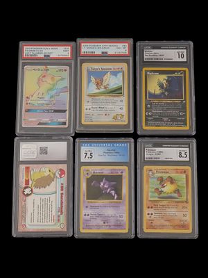 LOT OF GRADED POKEMON TRADING CARDS. A lot of 6 graded Pokemon trading cards. 1999 Primeape. 