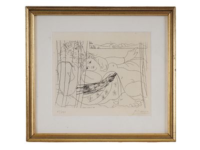 LIMITED EDITION ETCHING SIGNED PABLO PICASSO. Etching on paper, signed Pablo Picasso, Spanish 