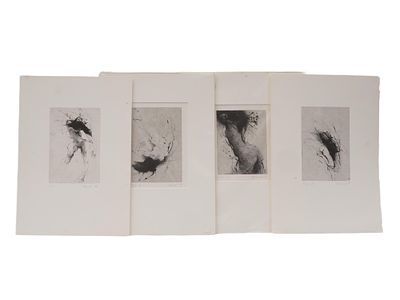 CZECH LIMITED ED ETCHINGS SIGNED BY TOMAS HRIVNAC. A lot of four limited edition etchings signed 