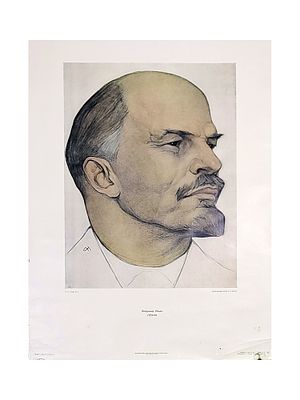 RUSSIAN SOVIET USSR PROPAGANDA POSTER 1969. Original 1969 soviet propaganda poster "V. Lenin". 