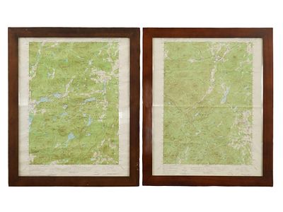 AMERICAN GEOLOGICAL SURVEY TOPOGRAPHIC MAPS. A lot of two American Geological Survey topographic 
