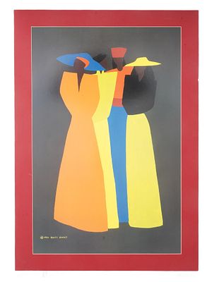 SYNTHIA SAINT JAMES AMERICAN PRINT ENSEMBLE 1988. Synthia Saint James, American, 1949, a print 