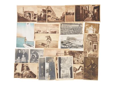 COLLECTION OF ANTIQUE PRINTED PHOTOS POSTCARDS. A collection of thirty four antique printed 