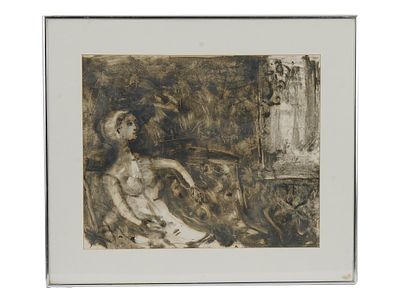 ARNOLD BLANCH AMERICAN LIMITED ED SIGNED MONOPRINT. Arnold Blanch, American, 1896 to 1968 