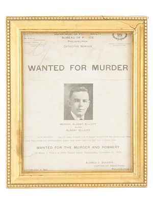 АМЕРИКАНСКИЙ ПЛАКАТ 1921 ГОДА О РОЗЫСКЕ ЗА УБИЙСТВО И ОГРАБЛЕНИЕ. Старинный американский плакат: 