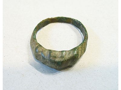 BRONZE RING WITH ENGRAVING. Superb Authentic Ancient Antiquities Bronze Ring Astrological Ring 