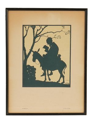 MEIR GUR ARIE ISRAELI LITHOGRAPH PRINT PRAYER. Meir Gur-Arie, 1891 to 1951, Israeli lithograph 