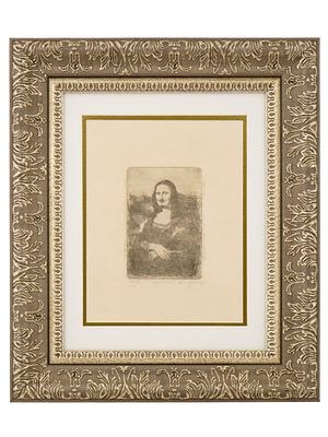 ОФОРТ ПОСЛЕ РАБОТЫ МАРСЕЛЯ ДЮШАНА L.H.O.O.Q. 1919 (МОНА ЛИЗА). Офорт по мотивам культовой работы 