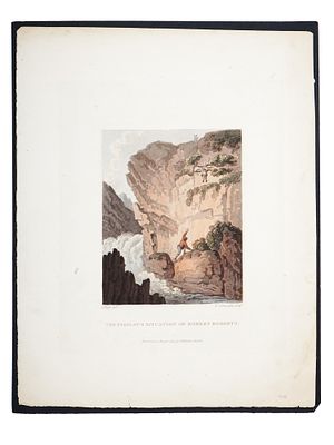 СТАРИННАЯ АКВАТИНТА РОБЕРТА РОБЕРТСА ОТ ТОМАСА КАРТРАЙТА. Томас Картрайт, британец, примерно 