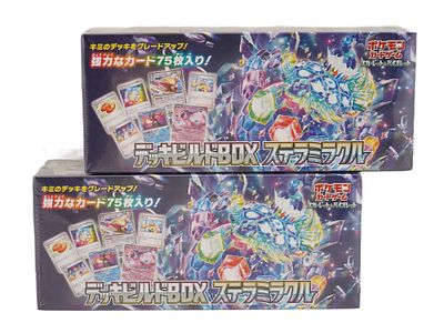 LOT OF 2 SEALED JAPANESE STELLAR MIRACLE DECK BUILD BOXES. Two factory-sealed Japanese Pokemon 
