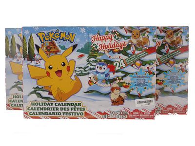 LOT OF 3 SEALED 2022 POKEMON ADVENT CALENDARS. Three sealed 2022 Pokemon Trading Card Game 