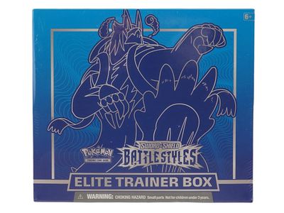 SEALED POKEMON BATTLE STYLES BLUE ELITE TRAINER BOX. One factory-sealed Pokemon "Sword &amp; 