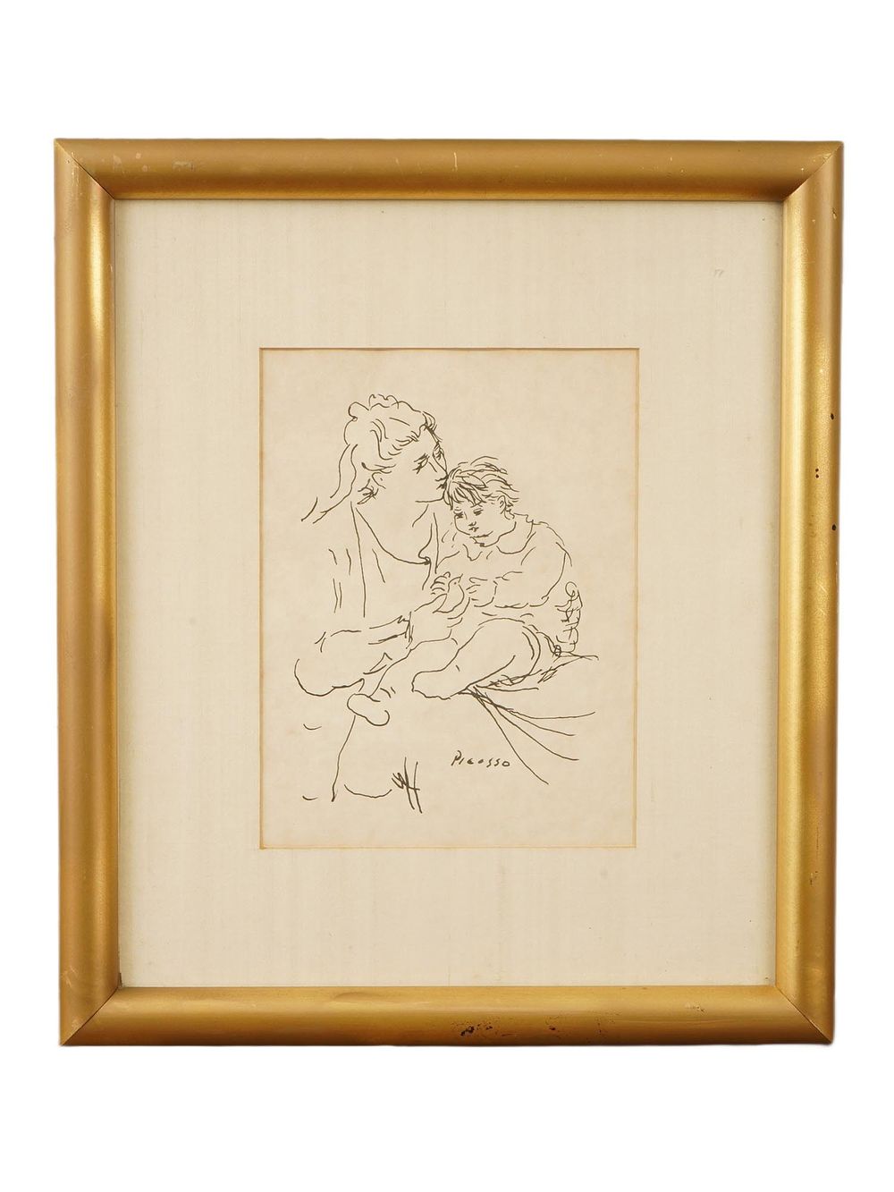 LITHOGRAPH AFTER PABLO PICASSO MOTHER AND CHILD 1922. A lithograph print on paper after Pablo 