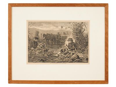 WINSLOW HOMER AMERICAN POST CIVIL WAR ENGRAVING 1873. Winslow Homer, American, 1836 to 1910, an 
