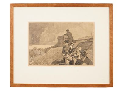 WINSLOW HOMER ENGRAVING THE BATTLE OF BUNKER HILL 1875. Winslow Homer, American, 1836 to 1910 