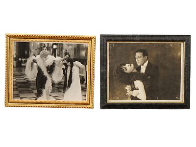 VINTAGE PRODUCTION STILL PHOTOS FROM SILENT ERA FILMS. Two vintage production still photographs 