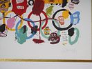 LITHOGRAPH SIGNED JEAN MICHEL BASQUIAT OLYMPICS 1984. A limited edition lithograph Olympics Image - 3
