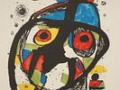 LIMITED EDITION COLOR LITHOGRAPH SIGNED JOAN MIRO. Color lithograph on paper, signed in pencil Image - 1